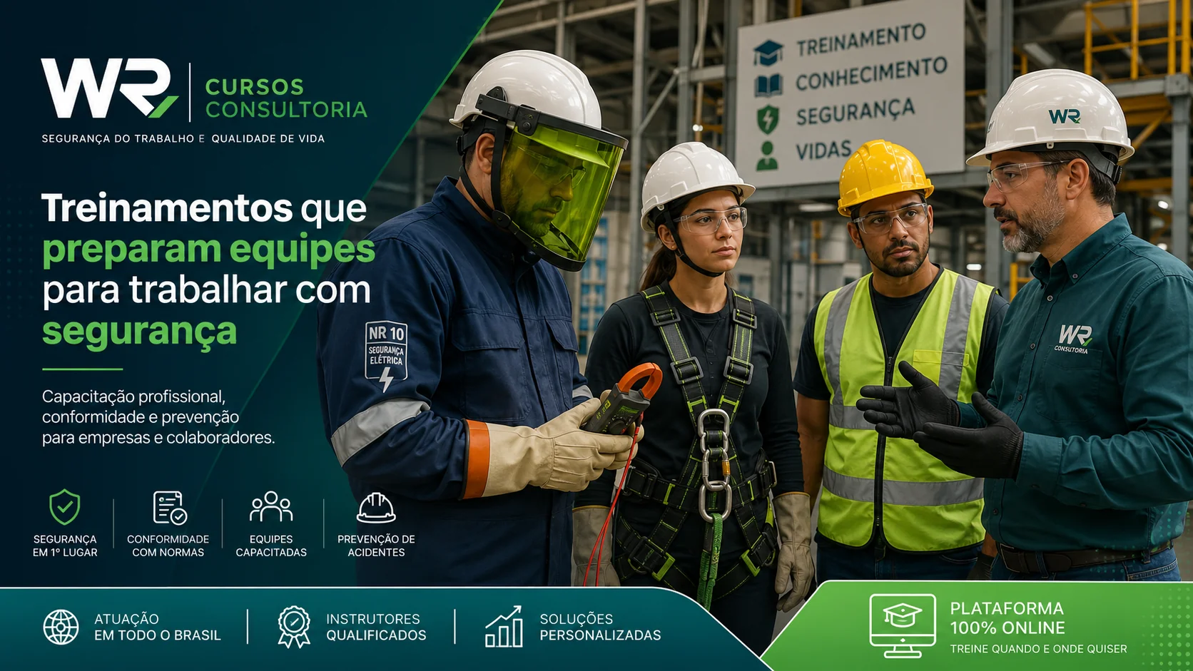 Treinamentos que preparam equipes para trabalhar com segurança